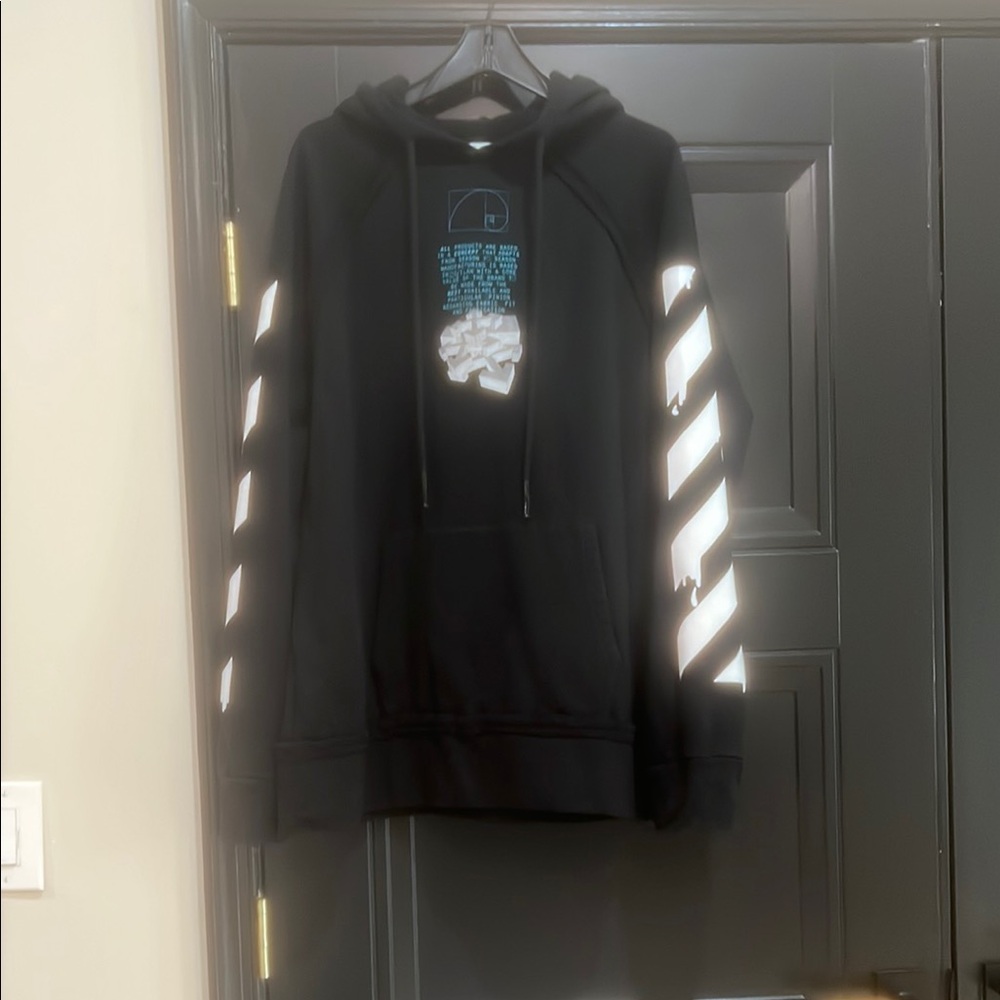 Off-White Black Hoodie with White Accents